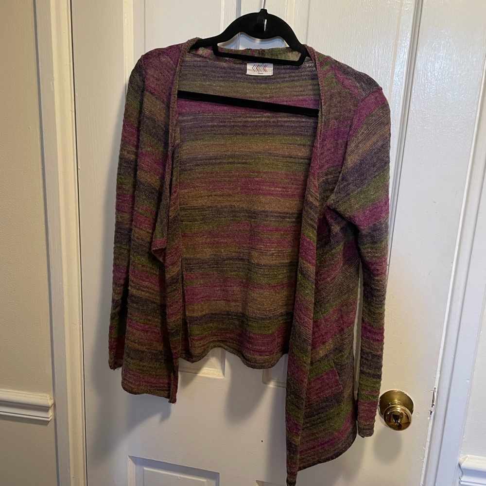 Small purple/blue/green lightweight cardigan